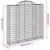 vidaXL 14 db &iacute;ves horganyzott vas gabion kos&aacute;r 200x30x180/200 cm