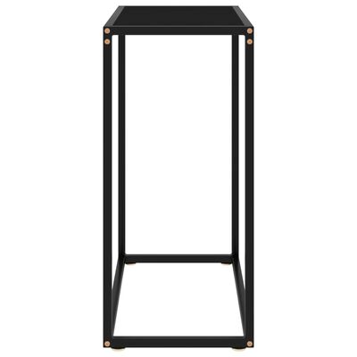 vidaXL fekete edzett üveg tálalóasztal 60 x 35 x 75 cm