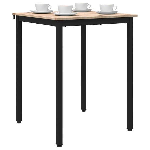 vidaXL Étkezőasztal Természetes 110 x 55 x 75 cm Tömör fenyőfa