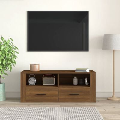 vidaXL barna tölgyszínű szerelt fa TV-szekrény 100 x 35 x 40 cm