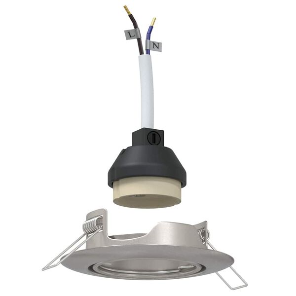 vidaXL Spotl&aacute;mpa 6 pcs Ez&uuml;st 9 x 9 x 2.5 cm F&eacute;m