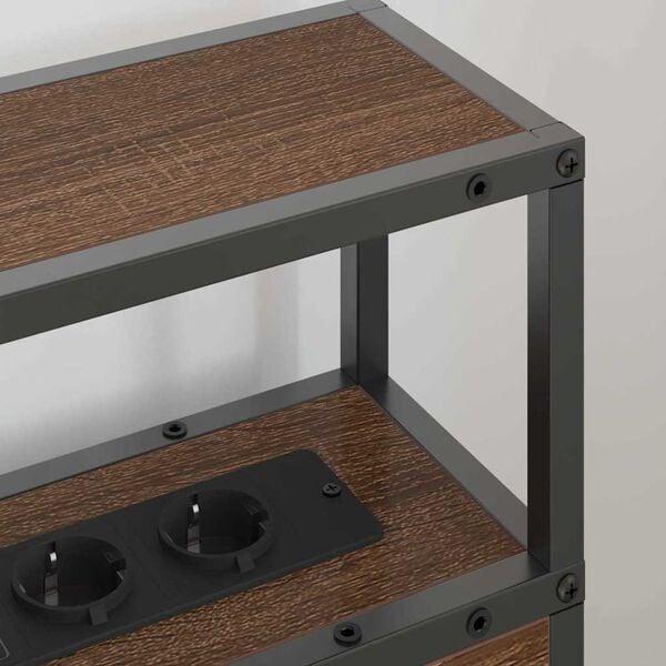 vidaXL T&aacute;rol&oacute; fejt&aacute;mla polcokkal fejt&aacute;ml&aacute;val barna t&ouml;lgy 75 cm Faanyag