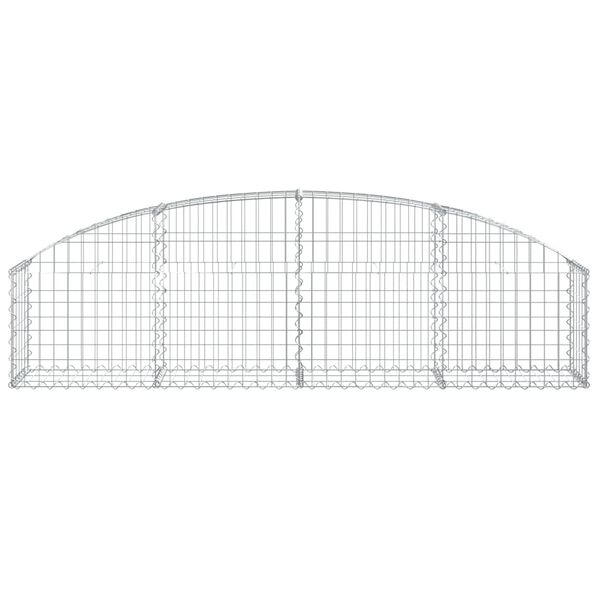 vidaXL &iacute;ves horganyzott vas gabion kos&aacute;r 200x30x40/60 cm