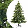 vidaXL Műanyag Hajtogat&oacute;s Kar&aacute;csonyfa 150 cm 150 LED Meleg feh&eacute;r