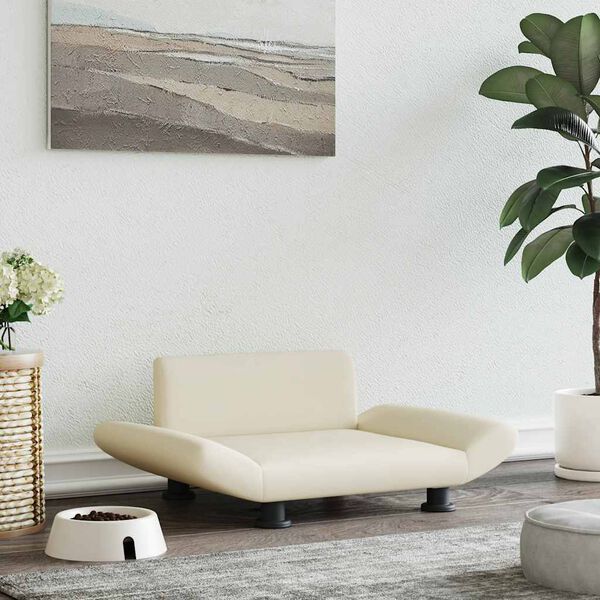 vidaXL kr&eacute;msz&iacute;nű műbőr kutya&aacute;gy 70 x 45 x 28 cm