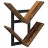vidaXL Falra Szerelhető Polc Antik Fa 43 x 15 x 47 cm Szerelt Fa