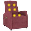 vidaXL bordó szövet elektromos masszázsfotel