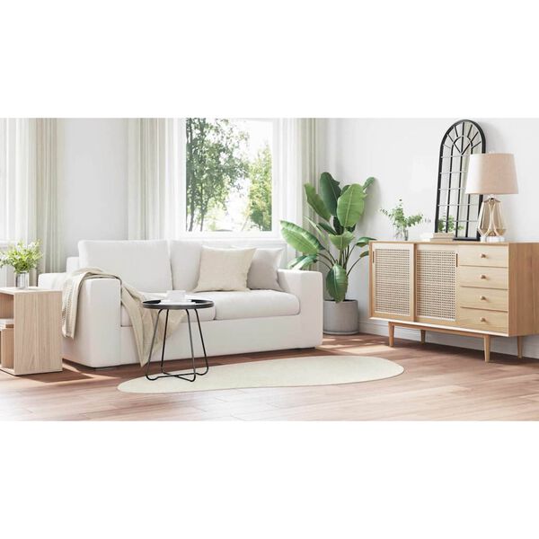 vidaXL Szőnyeg HUARTE Krém 100 x 200 cm Poliészter