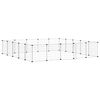 vidaXL 20 paneles fekete ac&eacute;l kis&aacute;llatketrec ajt&oacute;val 175 x 175 x 35 cm