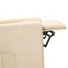 vidaXL krémszínű szövet masszázsfotel