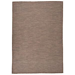 vidaXL barna lapos sz&ouml;v&eacute;sű k&uuml;lt&eacute;ri szőnyeg 160 x 230 cm