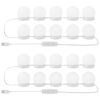 vidaXL T&uuml;k&ouml;r vil&aacute;g&iacute;t&aacute;s 2 pcs Feh&eacute;r 4.5 x 4.5 x 4.8 cm Műanyag