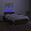 vidaXL barna sz&ouml;vet rug&oacute;s &eacute;s LED-es &aacute;gy matraccal 120x190 cm