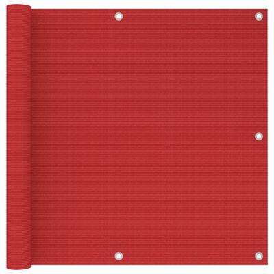 vidaXL piros HDPE erkélytakaró 90 x 300 cm