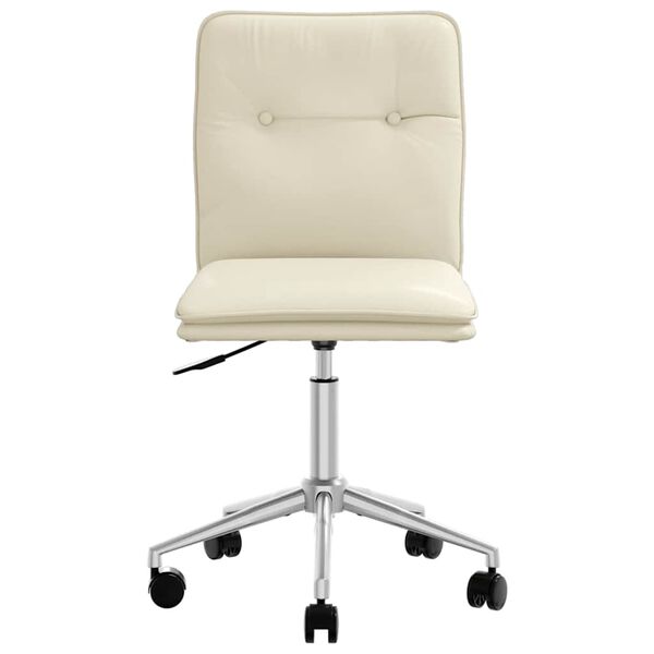 vidaXL krémszínű műbőr étkezőszék