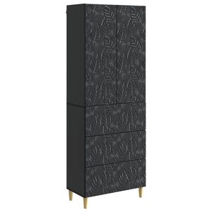 vidaXL Szekr&eacute;ny szett 2 db 66 x 34,5 x 90 cm Szerelt Fa Fekete