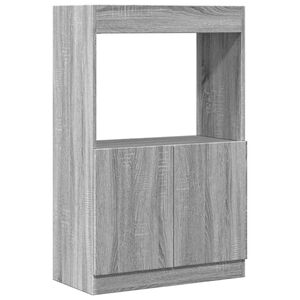 vidaXL sz&uuml;rke sonoma sz&iacute;nű szerelt fa magasszekr&eacute;ny 63 x 33 x 100 cm