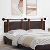 vidaXL Fali Fejt&aacute;mla Egysz&iacute;nű S&ouml;t&eacute;t Barna 170 x 55 x 5 cm Antik PU