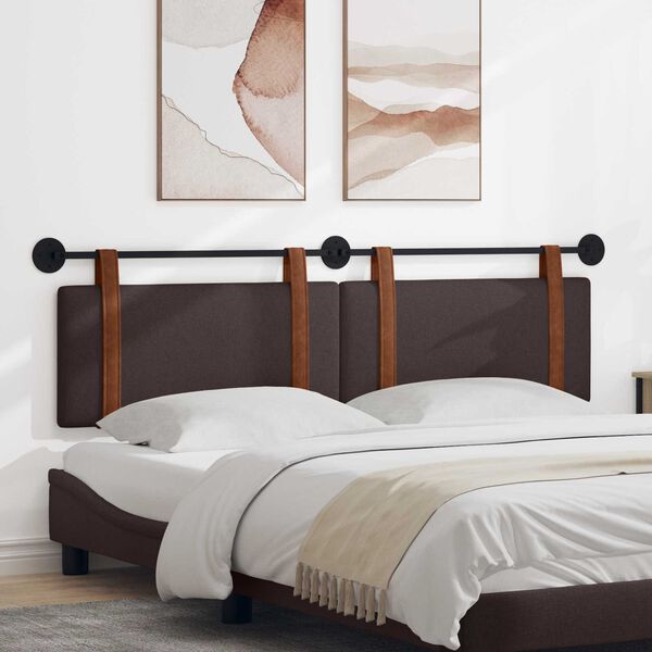 vidaXL Fali Fejt&aacute;mla Egysz&iacute;nű S&ouml;t&eacute;t Barna 170 x 55 x 5 cm Antik PU