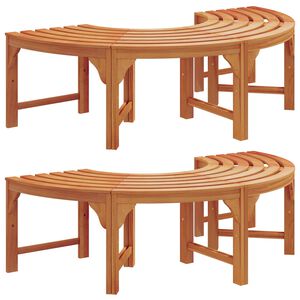 vidaXL Fa pad 8 -Seater 2 db 160 x 80 x 45cm T&ouml;m&ouml;r Eukaliptusz Fa