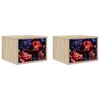 vidaXL Fali &eacute;jjeli szekr&eacute;ny KIEL 2 db Sonoma T&ouml;lgy 36 x 33 x 25 cm
