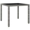 vidaXL sz&uuml;rke polyrattan kerti asztal 90 x 90 x 75 cm