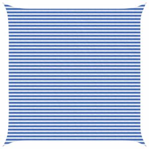 vidaXL Napernyő V&aacute;szon K&eacute;k &eacute;s Feh&eacute;r 5 x 5 m HDPE