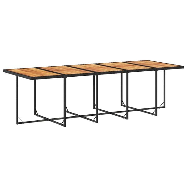 vidaXL 13 r&eacute;szes fekete polyrattan kerti &uuml;lőgarnit&uacute;ra p&aacute;rn&aacute;kkal