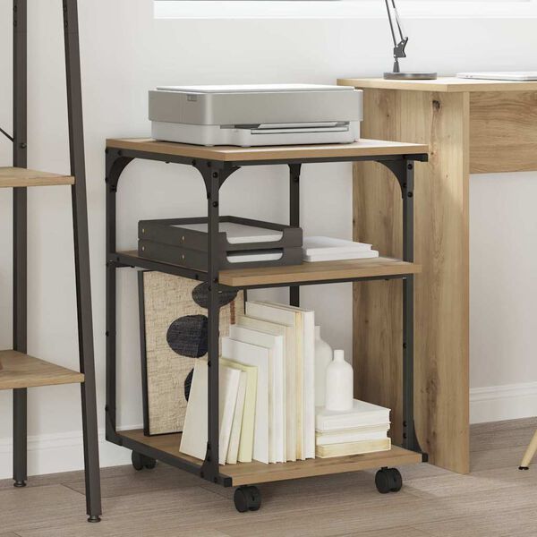 vidaXL Nyomtat&oacute;&aacute;llv&aacute;ny Artisan t&ouml;lgy 43 x 48 x 64 cm Faanyag