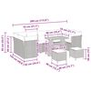 vidaXL Kerti Kanapé Szett 10 pcs bézs és világosszürke 90 x 55 x 71 cm