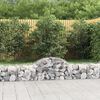 vidaXL 18 db íves horganyzott vas gabion kosár 200x50x40/60 cm