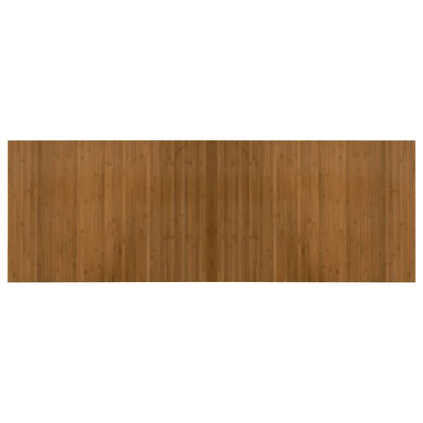 vidaXL n&eacute;gysz&ouml;gletű barna bambusz szőnyeg 70 x 200 cm