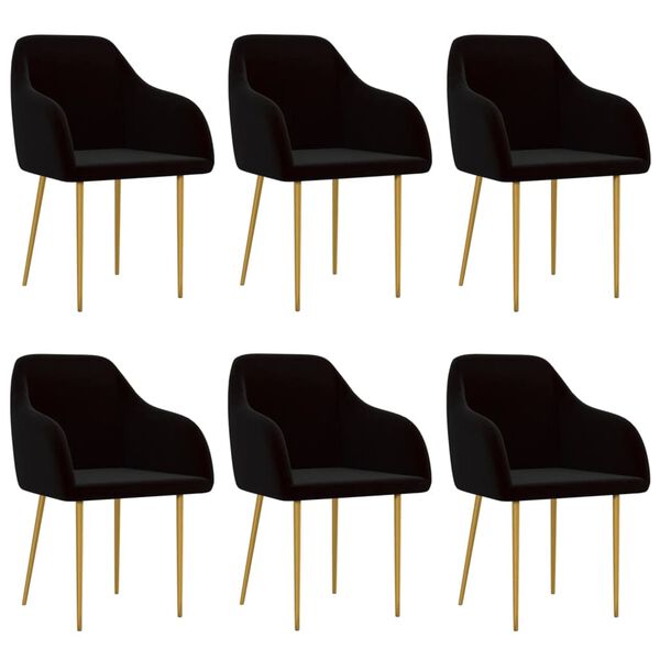 vidaXL 6 db fekete b&aacute;rsony &eacute;tkezősz&eacute;k