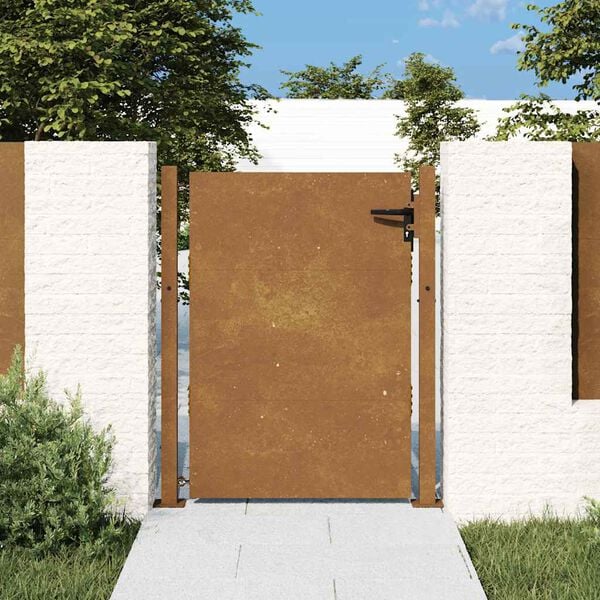 vidaXL Corten ac&eacute;l kerti kapu 100x150 cm