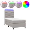 vidaXL vil&aacute;gossz&uuml;rke sz&ouml;vet rug&oacute;s &eacute;s LED-es &aacute;gy matraccal 90x200 cm