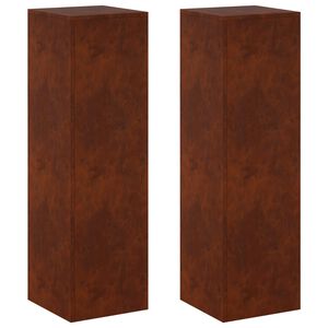 vidaXL N&ouml;v&eacute;ny&aacute;llv&aacute;ny 2 pcs Rozsd&aacute;s 30 x 30 x 100 cm Időj&aacute;r&aacute;s&aacute;ll&oacute; Ac&eacute;l