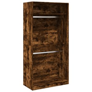 vidaXL f&uuml;st&ouml;s t&ouml;lgy sz&iacute;nű szerelt fa ruh&aacute;sszekr&eacute;ny 100 x 50 x 200 cm