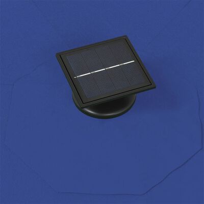 vidaXL kék fali napernyő LED-ekkel és fémrúddal 300 cm