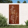 vidaXL bambuszmint&aacute;s corten ac&eacute;l kerti fald&iacute;sz 105 x 55 cm