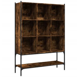 vidaXL f&uuml;st&ouml;s t&ouml;lgy sz&iacute;nű szerelt fa k&ouml;nyvszekr&eacute;ny 102 x 30 x 141,5 cm