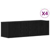 vidaXL TV szekr&eacute;ny garnit&uacute;ra 4 pcs Fekete t&ouml;lgy 100 x 30 x 30 cm