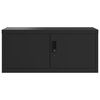 vidaXL fekete ac&eacute;l irattart&oacute; szekr&eacute;ny 90x40x145 cm
