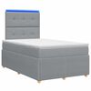 vidaXL LED Boxspring &Aacute;gy Mattal Vil&aacute;gossz&uuml;rke 120 x 200 cm Sz&ouml;vet
