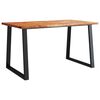 vidaXL t&ouml;m&ouml;r ak&aacute;cfa &eacute;tkezőasztal term&eacute;szetes &eacute;llel 140 x 80 x 75 cm