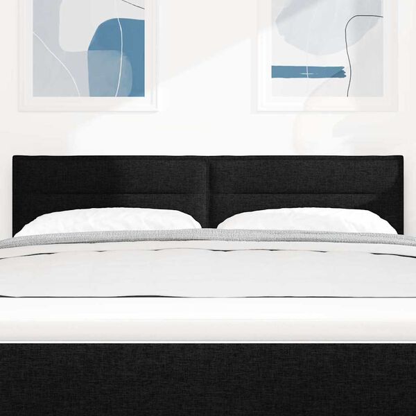 vidaXL Fejt&aacute;mla fejt&aacute;ml&aacute;val Fekete 160 cm Műbőr