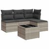 vidaXL 5 r&eacute;szes vil&aacute;gossz&uuml;rke polyrattan kerti &uuml;lőgarnit&uacute;ra p&aacute;rn&aacute;kkal