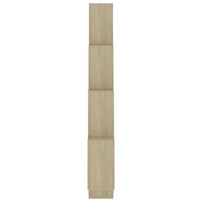 vidaXL sonoma-tölgyszínű forgácslap fali kockapolc 90 x 15 x 119 cm