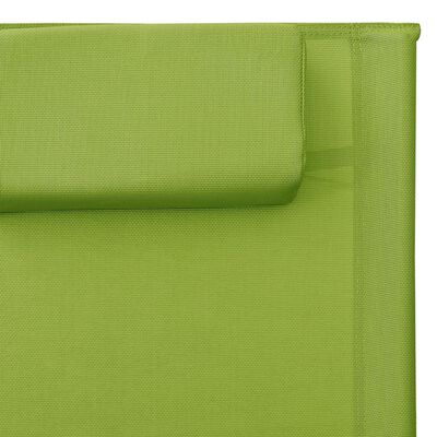 vidaXL zöld-szürke textilén napozóágy