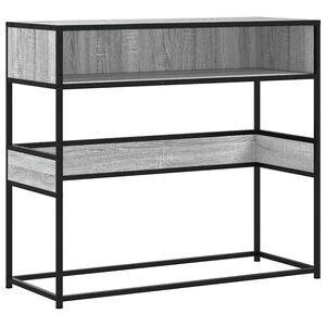 vidaXL sz&uuml;rke sonoma sz&iacute;nű szerelt fa t&aacute;lal&oacute;asztal 90x35x80 cm