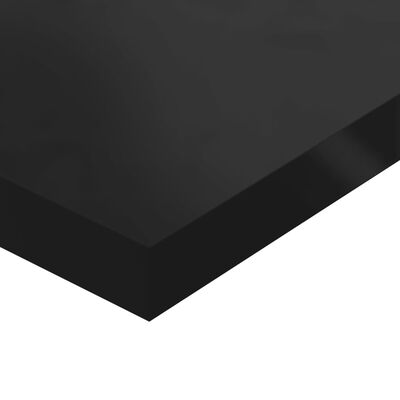 vidaXL 8 db magasfényű fekete forgácslap könyvespolc 60 x 10 x 1,5 cm